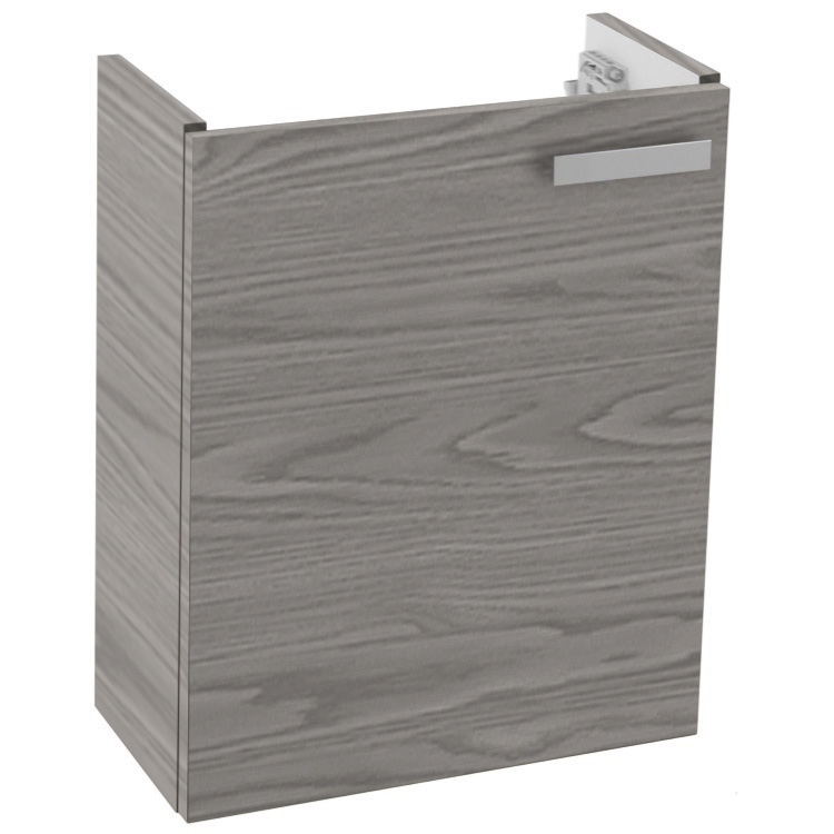 ACF L423WG 19 Inch Wall Mount Grey Walnut Bathroom Vanity Cabinet